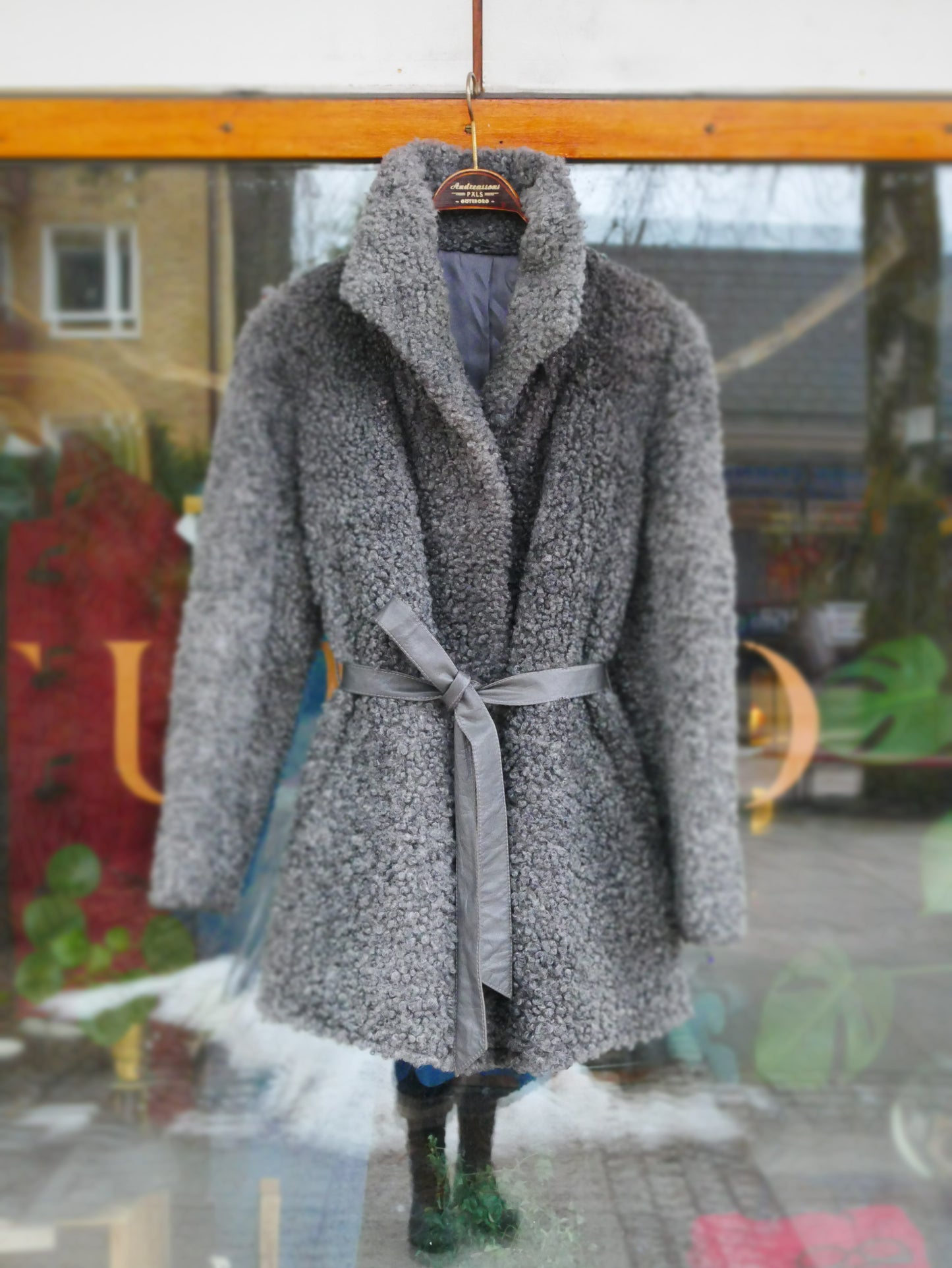 Fårskinnskappa, vintage. (Made in Sweden)