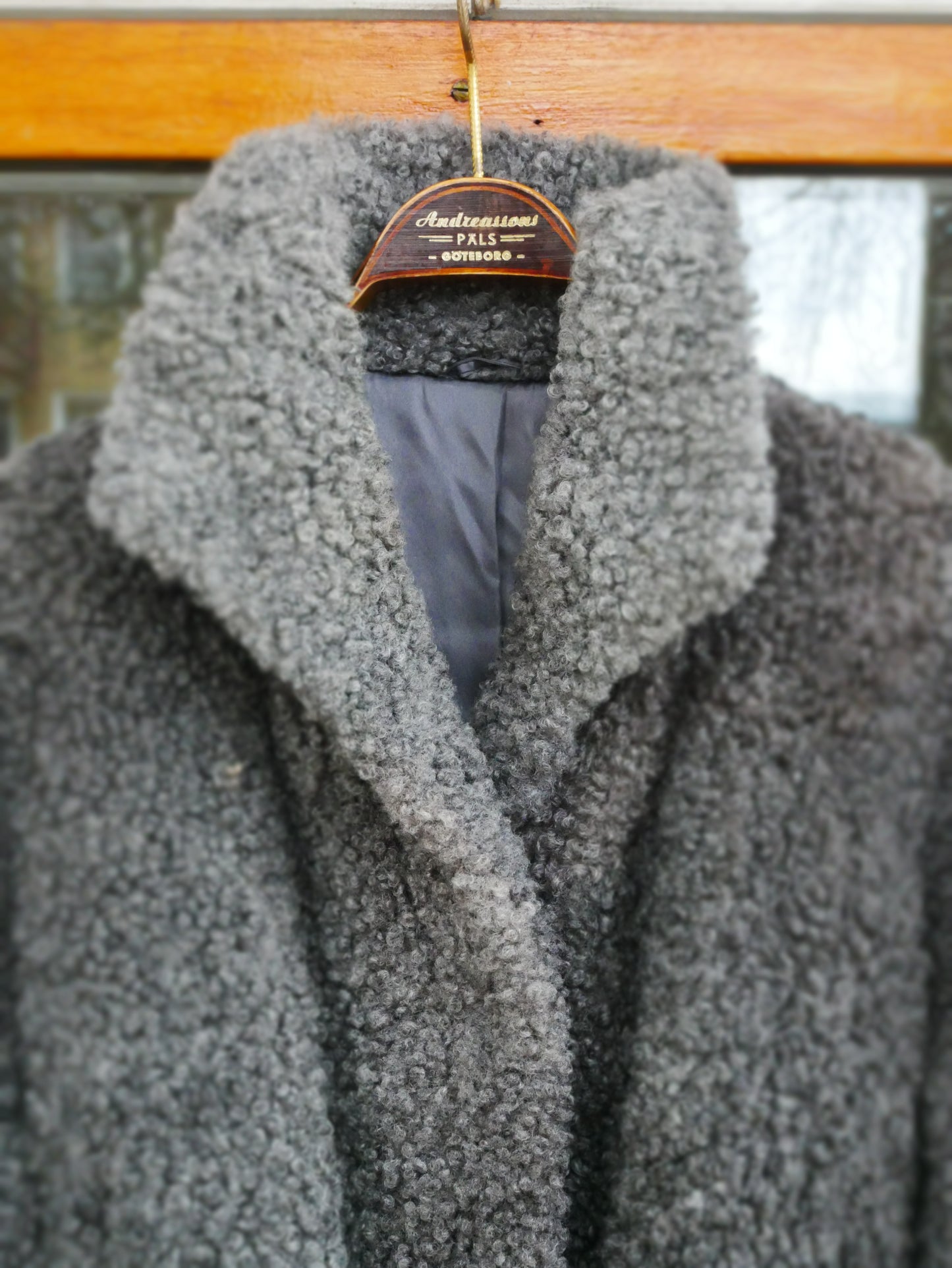 Fårskinnskappa, vintage. (Made in Sweden)